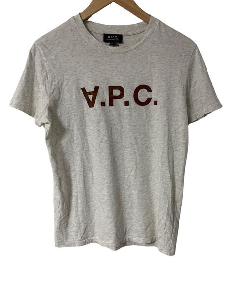 A.P.C. V.P.C. ロゴTシャツ 新品同様 XS グレー 日本製 コットン100% アーペーセーA.P.C. V.P.C. Logo T-shirt Gray Made in Japan 半袖