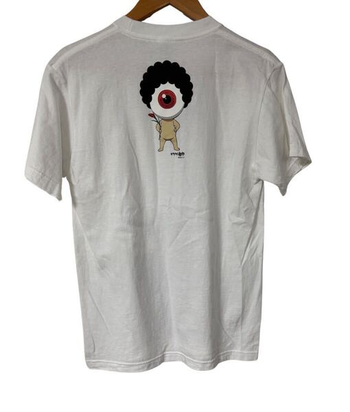 レキシ 目玉のおやじ 袴風プリントTシャツ S 白 綿100% ベトナム製 Rekishi Hakama Style T-Shirt S White 100% Cotton Vietnam 半袖