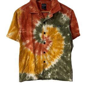 MANASTASH タイダイ オープンカラーシャツ M 綿麻 半袖 7125004 MANASTASH Tie-Dye Open Collar Shirt M Cotton Linen SS
