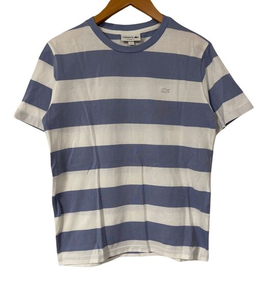 LACOSTE 日本製 ビッグボーダーTシャツ FR3 S 鹿の子 綿100% LACOSTE Japan Made Big Border Tee FR3 S Cotton Piqu 半袖