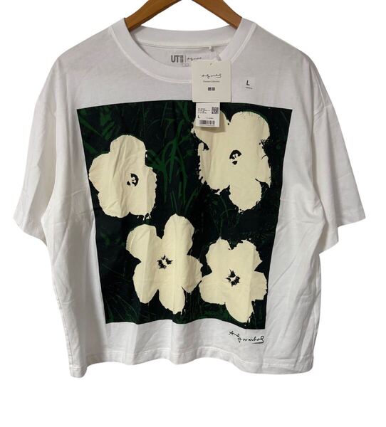 UNIQLO × Andy Warhol UT Flowers コラボTシャツ 白 Lサイズ 新品タグ付 UT Flowers White Tee Shirt Size L New w/Tag 半袖