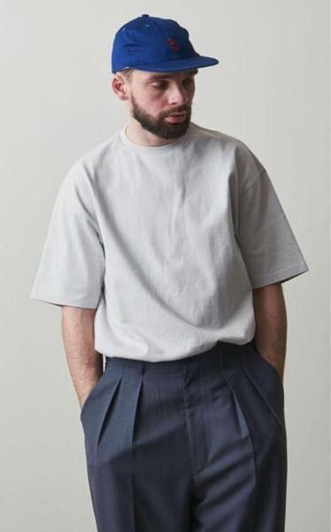 Steven Alan オーガニックTシャツ L グレーベージュ 無地 半袖カットソー Organic T-shirt L Gray Beige Plain Short Sleeve Tee Tシャツ