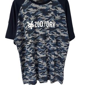 ZOO YORK 迷彩カモフラ Tシャツ 3Lサイズ ゆるだぼ メンズ 半袖 総柄 Camo Print T-shirt 3L Oversized Men’s Short Sleeve Tee