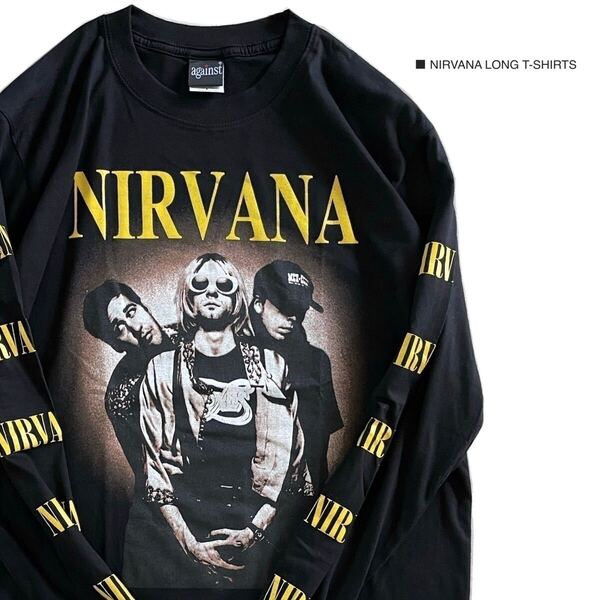 NIRVANA ニルヴァーナ カートコバーン Lサイズ ロングTシャツ ロンT ロック バンドT Tシャツ