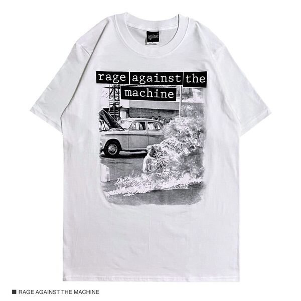 Rage Against the Machine レイジアゲインストザマシーン ホワイト XL 半袖 Tシャツ ロック バンドT
