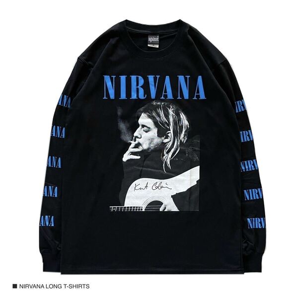 NIRVANA ニルヴァーナ Lサイズ 長袖 ロンT ロングTシャツ ロック バンドT カートコバーン スマイルブラック