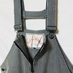 【美品Sサイズ】NATAL DESIGN/ネイタルデザイン CENTER ZIP OVERALL 日本製 made in japan ヒッコリー センタージップオーバーオール