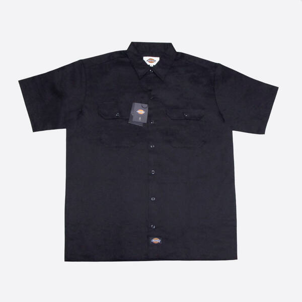 ★SALE★Dickies/ディッキーズ★ツイル半袖ワークシャツ (Black/L)