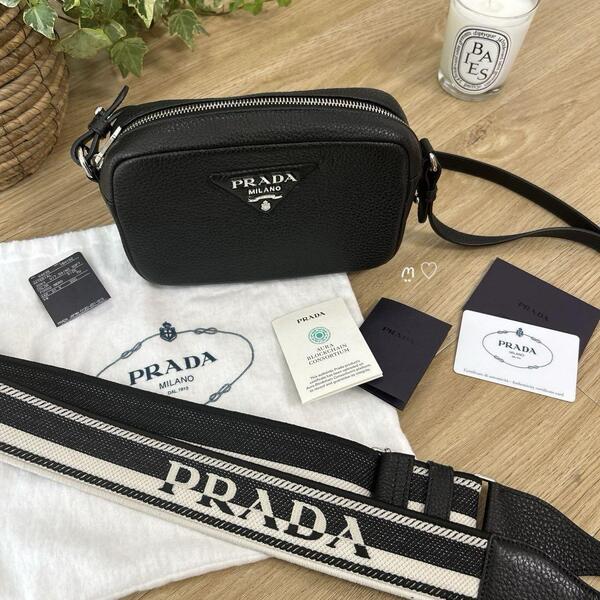 送料無料 プラダ PRADA ヴィッテロダイノソフトレザーショルダーバッグ 斜めがけ 1BH192