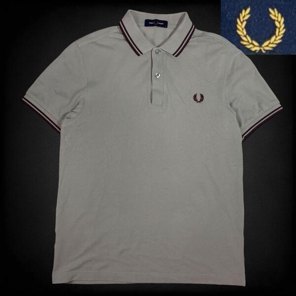 【美品】FRED PERRY 半袖ポロシャツ TWIN TIPPED メンズ S
