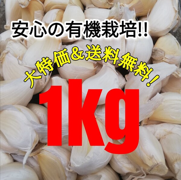 【送料無料】 2025年産 無農薬 バラニンニク 1kg ニンニク