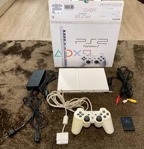 PS2 プレイステーション2 PlayStation2 プレステ2 薄型 本体 SCPH-77000 ホワイト 箱付き 付属品付き 動作確認済み SONY