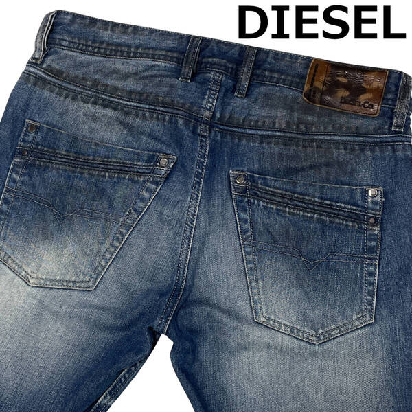 DIESEL ディーゼル KRAYVER W29 (約82cm W32相当) Slim Carrot オイル 汚し加工 ダメージ加工 イタリア製 メンズ デニムパンツ ジーンズ