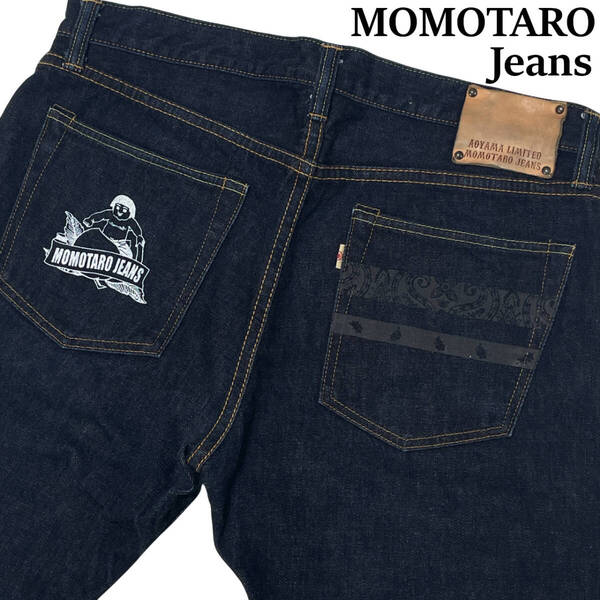 希少 桃太郎ジーンズ 青山店限定 15.7oz 出陣レーベル W34 (約89cm) aoyama limited セルビッチ MOMOTARO JEANS ジーンズ デニムパンツ