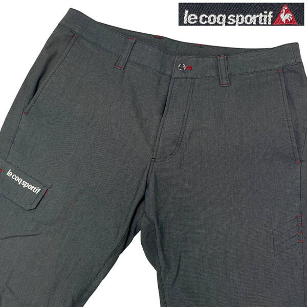le coq sportif ルコック ゴルフパンツ siz.88 (約86cm ) ストレッチ マイクロ格子柄 パンツ ルコックスポルティフ メンズ