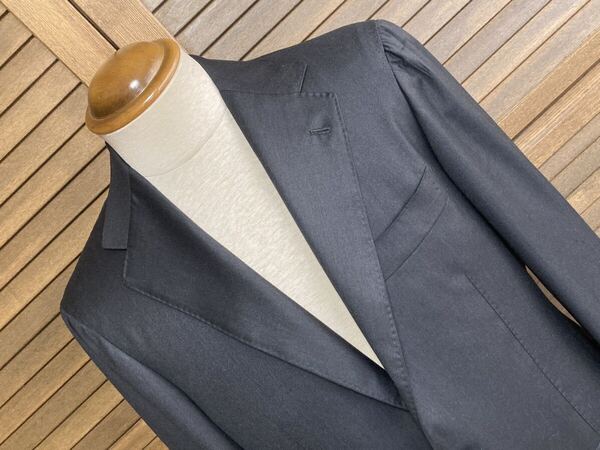 新品 リングジャケットマイスター(日) 秋冬春3シーズンスーツ50 チャコールグレー無地 極上生地 難有 定価20万円