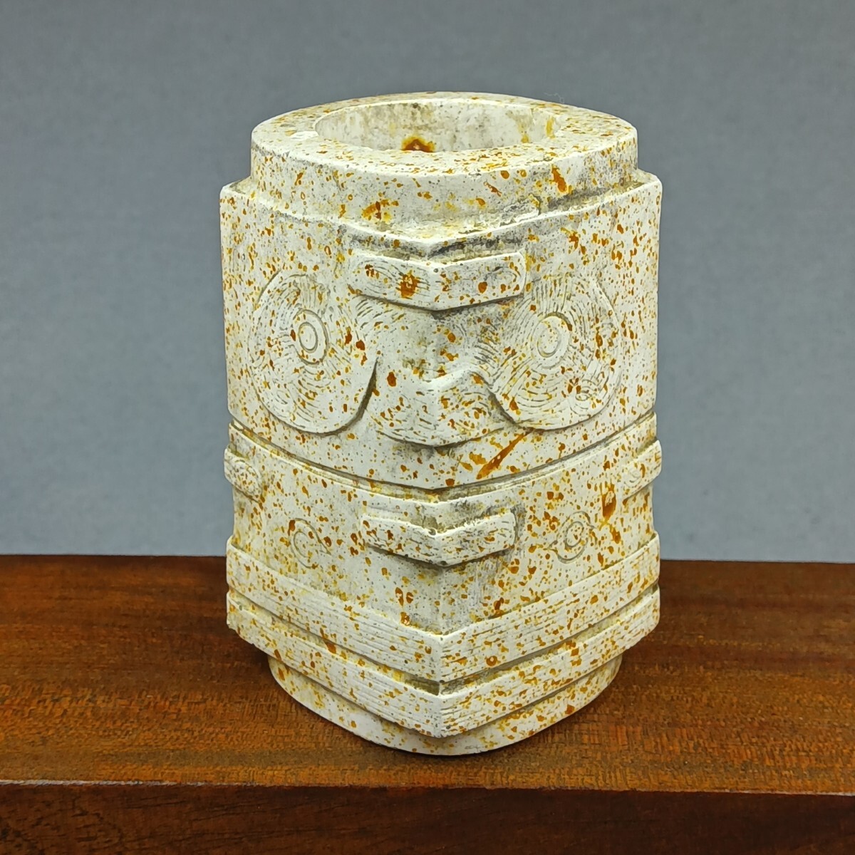 Amazon.co.jp: 中国美術玉琮 緑 新石器時代 良渚文化 紀元前2500