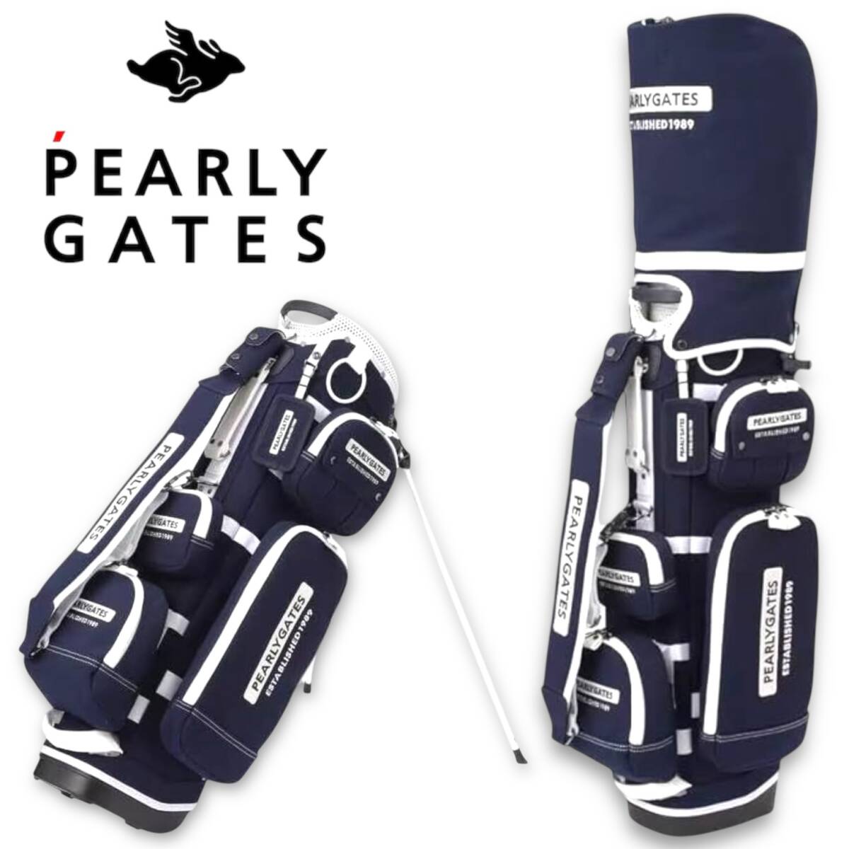 PEARLY GATES (パーリーゲイツ) キャディバッグ ネイビー 30周年