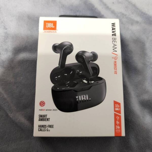 JBL ワイヤレスイヤホン WAVE BEAM ブラック イヤホン Bluetooth