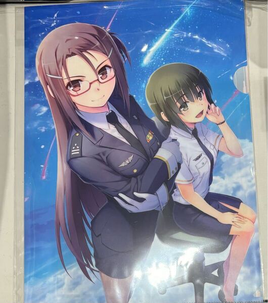 防空少女ラブキューレ pop upクリアファイル 五十嵐零華&百舌原信子