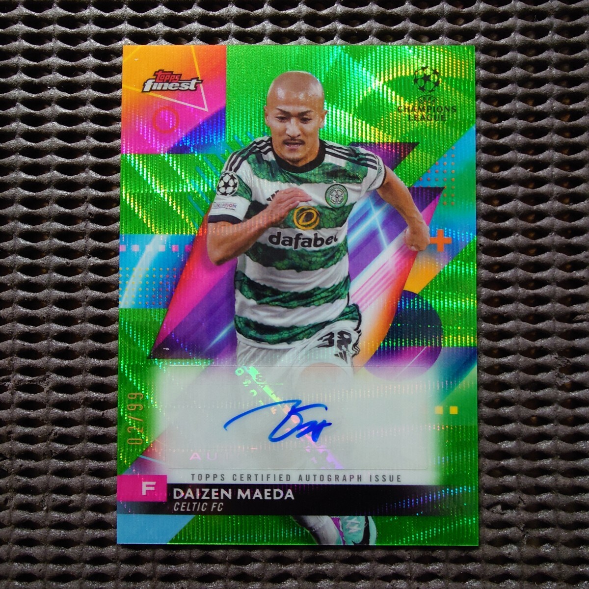 前田大然 直筆サイン Auto 2023-24 Topps Crystal Premium UEFA