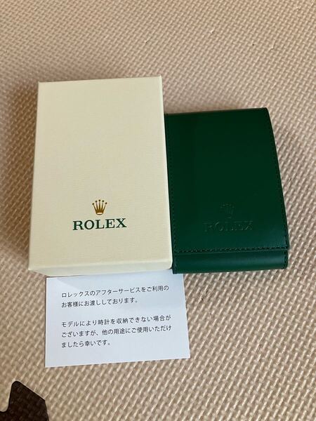 ロレックス 携帯 保管 保存 収納 ウォッチ Watch トラベル ケース 袋 Case レザー ノベルティ 緑 グリーン 未使用 時計 ROLEX 非売品