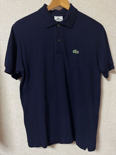 日本製!ラコステ ポロシャツ 3 紺 L1212X LACOSTE