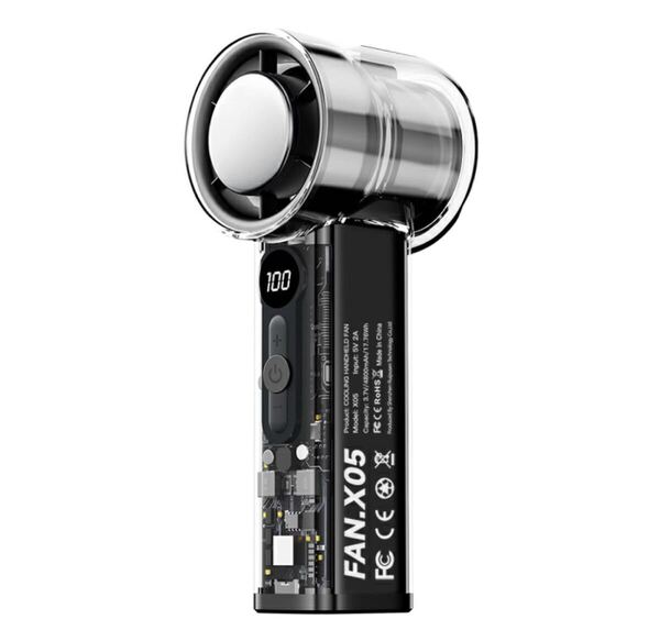 ハンディファン 携帯扇風機 4800mAh -15℃冷却 クーラー 冷却プレート