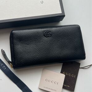 262 美品 GUCCI グッチ マーモント 長財布 ラウンドファスナー