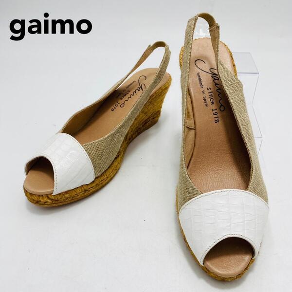 gaimo ガイモ ジュートサンダル ウェッジソール バックストラップ 39