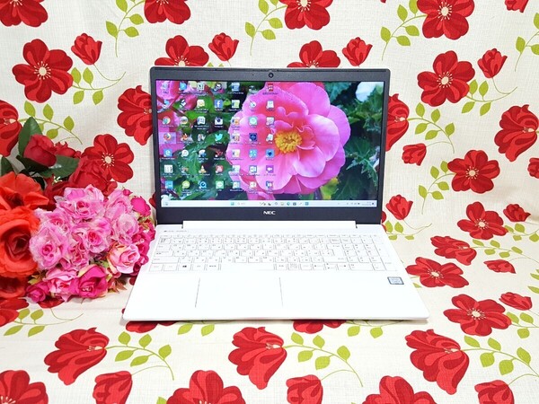 極上品/8世代搭載/新品マウス付き/薄型NEC LAVIEホワイト色/ソフト多数インストール/大容量SSD256G/高速メモリ8GB/最新Win11/高年式!