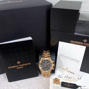 внутренний стандартный товар VACHERON CONSTANTINvashu long темно синий s Tintin над She's RG rose Gold хронограф наручные часы темно-коричневый