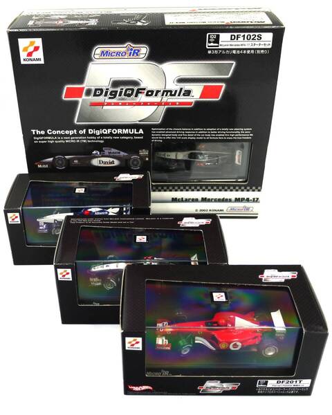 【未開封ジャンク】デジキューフォーミュラ マクラーレンMP4-17 スターターセット と 車両キット 3台の 5点セット DigiQ Formula