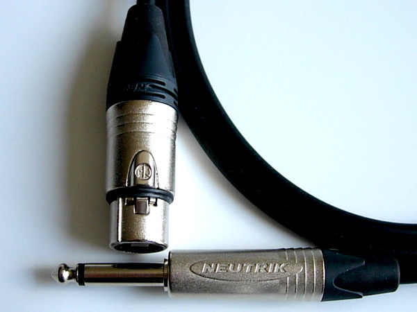 即決 1m XLR-フォン マイクケーブル CANARE(カナレ)L-4E6S×ノイトリックプラグ 長さ変更相談できます
