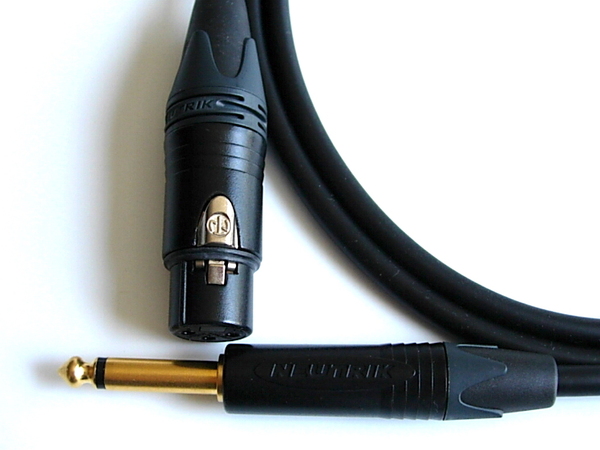 即決 高品質 2m XLR-フォン マイクケーブル CANARE(カナレ)L-4E6S×ノイトリックブラックプラグ 長さ変更相談できます