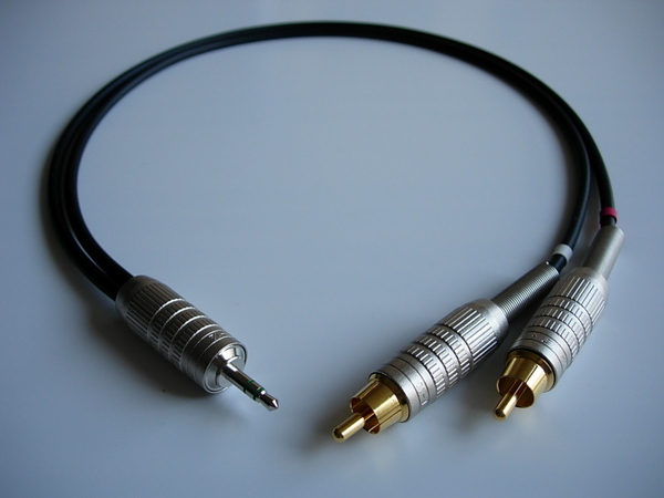 即決 超便利! 50cm CANARE(カナレ )ケーブル 3.5mmステレオミニプラグ-RCA(L,R)ハイクオリティVer. 長さ変更相談できます