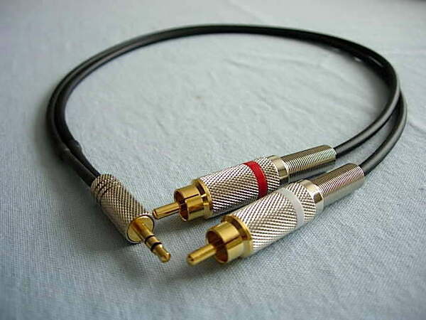 即決 超便利! 50cm CANARE(カナレ )ケーブル 3.5mmステレオミニプラグ-RCA(L,R)長さ変更相談できます