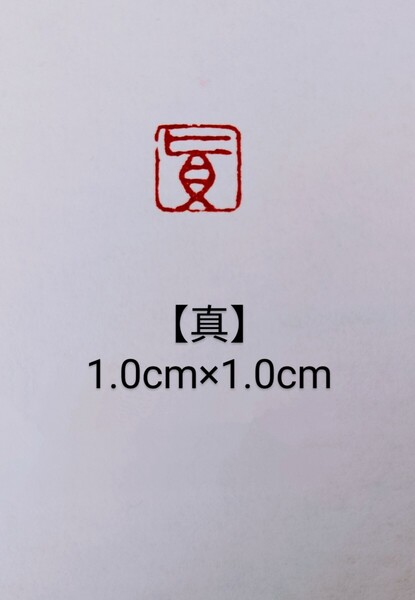 篆刻 落款印 遊印 姓名印 雅号印 青田石 1.0cm×1.0cm「真」収納袋付き