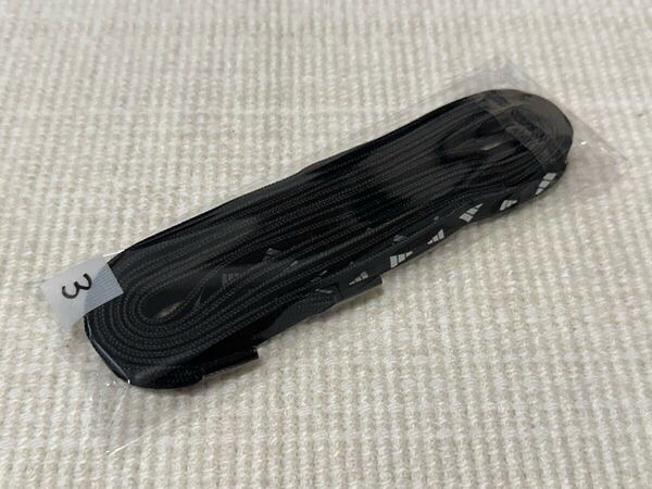 3 新品 未使用 アディダス adidas 靴紐 ひも シューレース ブラック 黒 白 パフォーマンス ロゴ 約113cm スーパースター スタンスミス