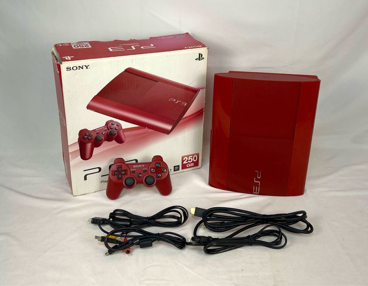 PS3 本体 CECH-4000B ガーネットレッド Yahoo!オークション -「cech-4000b 250gb ガーネットレッド」の