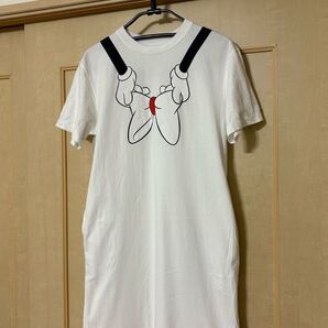 ユニクロ 150cm 美品ロングTシャツ半袖Tシャツ UNIQLO UT ディズニーコラボ ミニー ミッキー ロングワンピースアンブッシュワンピース