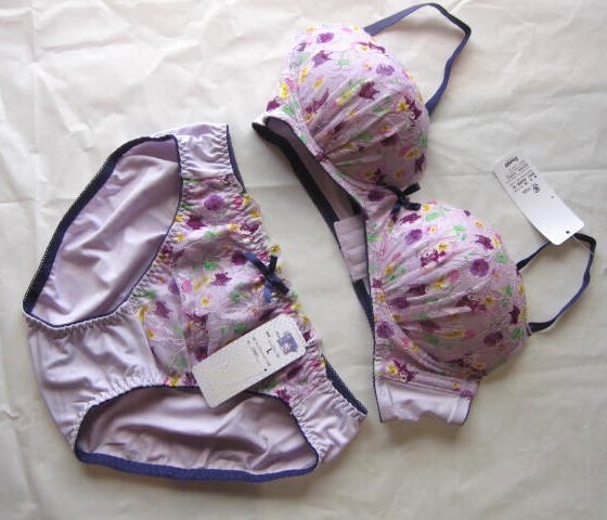 *送料無料*新品*L*クロミちゃん*ブラジャー+ショーツ*パープル系*マイメロディ*サンリオ*