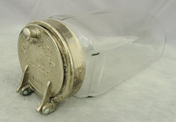 K2302】100年以上 ウランガラス 香水瓶 蓋付容器
