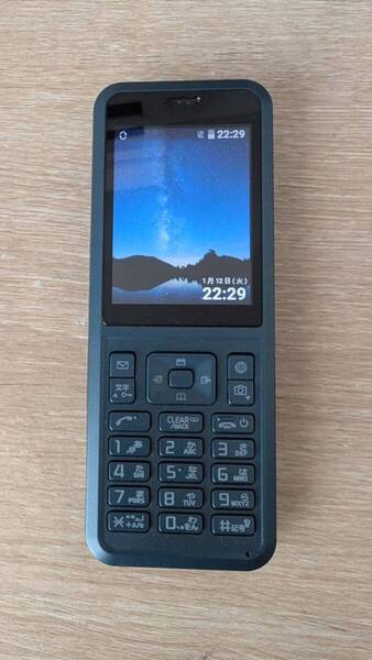 ガラホ Simply 603SI ダークブルー SIMフリー SIMロック解除済 ワイモバイル 動作確認済 602si ネイビー