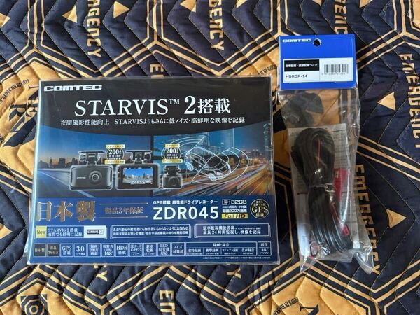コムテック ドライブレコーダー ドラレコ ZDR045 駐車監視コード HDROP-14付 STARVIS2搭載 未使用品 COMTEC