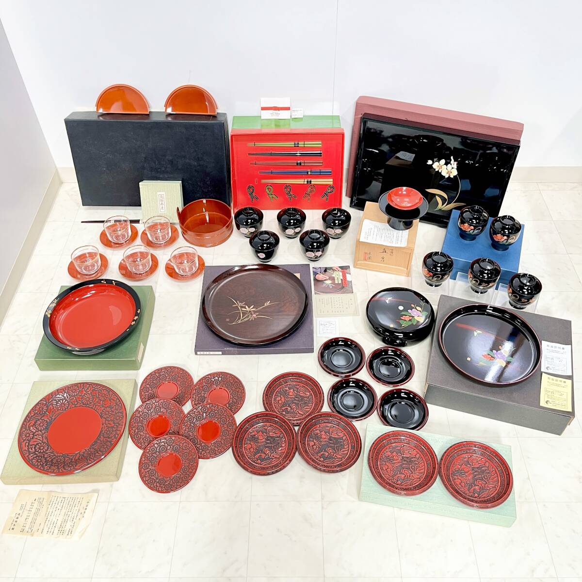 塗器 仙台堆朱 5枚セット珍しい品 工芸品