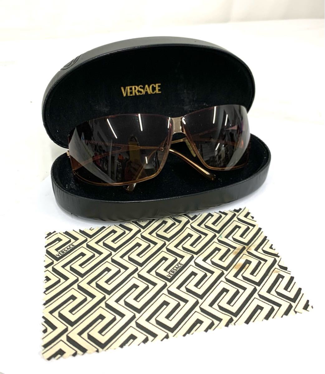 VERSACE ヴェルサーチ　MOD S14　サングラス　ケース付き VERSACE ヴェルサーチ MOD S14 サングラス ケース付き Yahoo