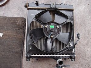 ☆ スズキ アルト LAPIN ラパン HE21S H18年 純正ラジエーター / エアコン コンデンサー 電動ファン付 23-7A30