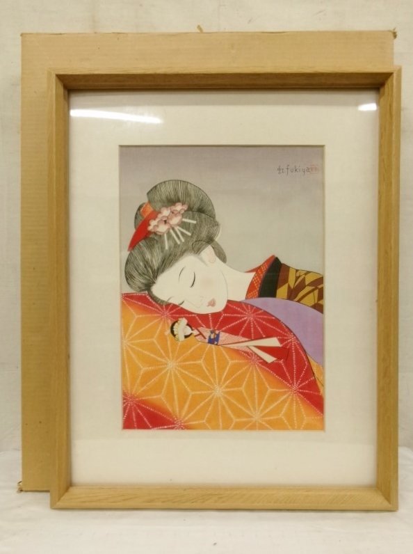 蕗谷虹児、【便箋の表紙】、美人画、希少な画集より、新品高級額 別冊太陽 蕗谷虹児 愛の抒情画集 絵本名画館 特別附録:新編 虹児