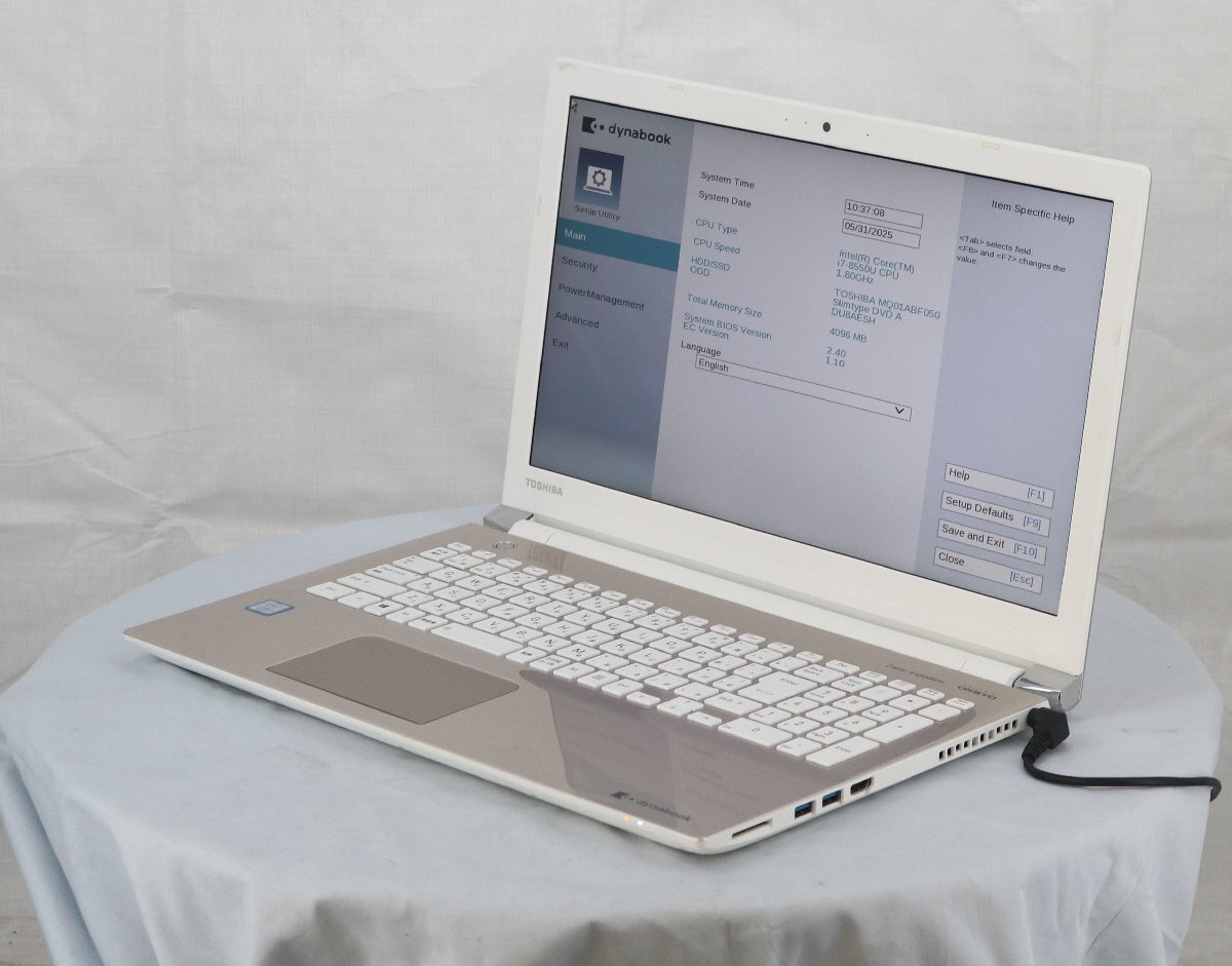 dynabook P1-T6KK-EG　本体のみos無しCorei7 ノートPC dynabook T6 P1T6KKEG サテンゴールド [Core i7・15.6